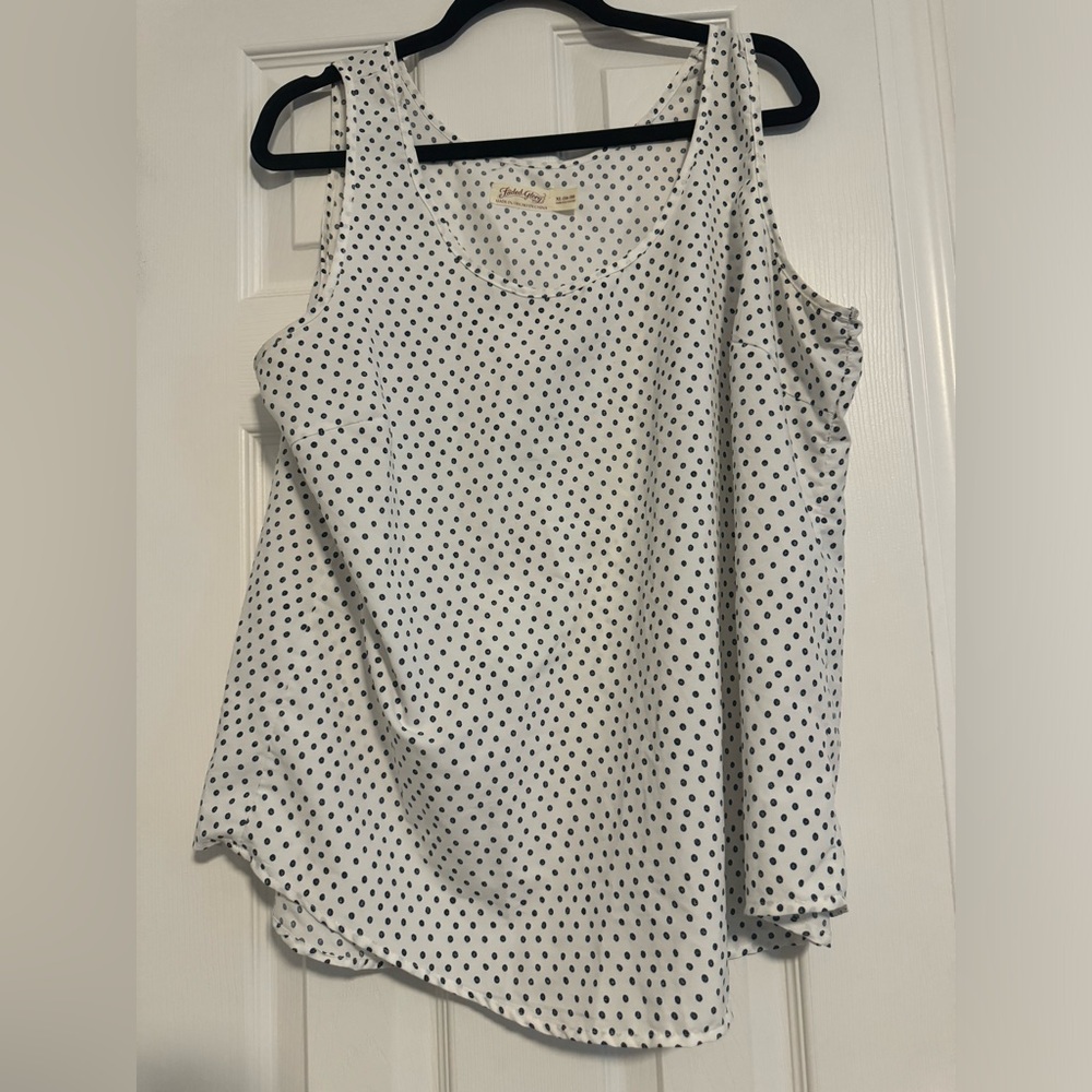 Faded Glory Polka Dot Sleeveless Top
